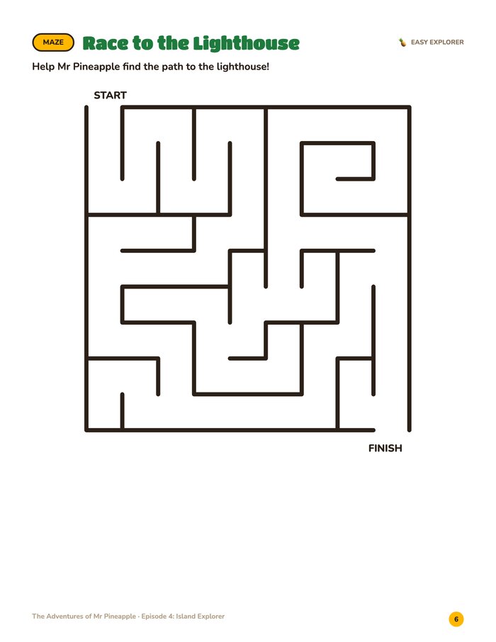 Puzzle page from Island Explorer