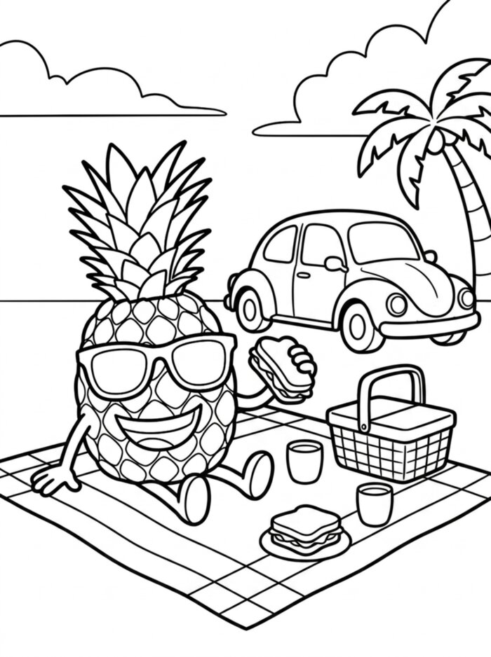 Second coloring page from The Great Road Trip